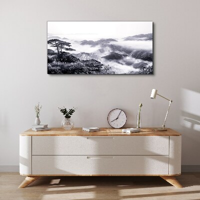 Obraz Canvas Mglista panorama górska