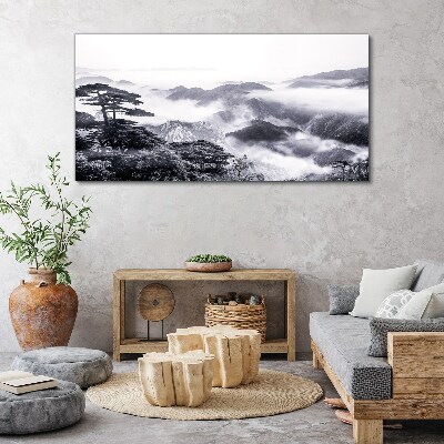 Obraz Canvas Mglista panorama górska