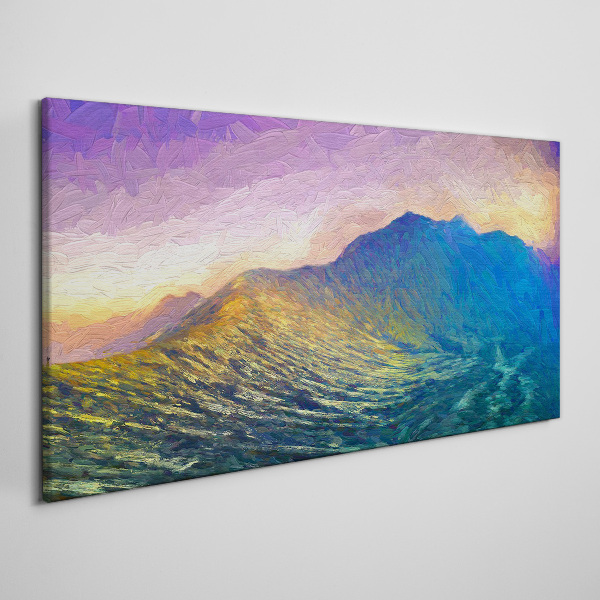 Obraz Canvas Fale w zachodzącym słońcu