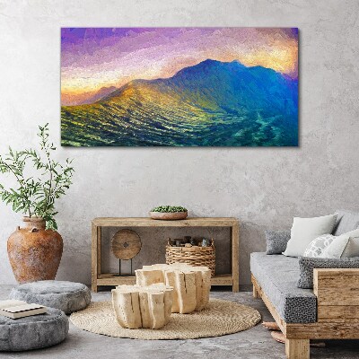 Obraz Canvas Abstrakcja Góry Niebo