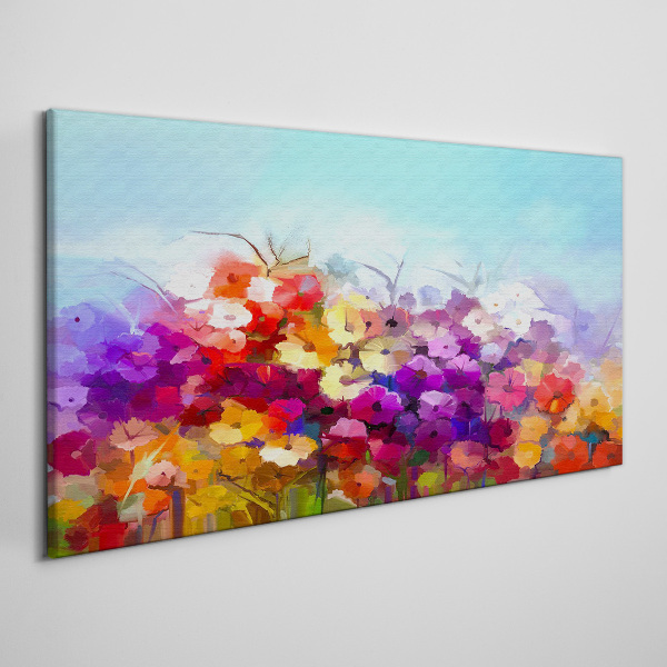 Obraz Canvas Kolorowy kwiatowy krajobraz w wiośnie