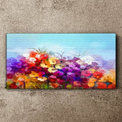 Obraz Canvas Kolorowy kwiatowy krajobraz w wiośnie
