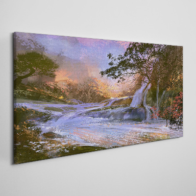 Obraz Canvas Spokojny krajobraz z wodospadem