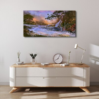 Obraz Canvas Spokojny krajobraz z wodospadem