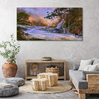Obraz Canvas Spokojny krajobraz z wodospadem