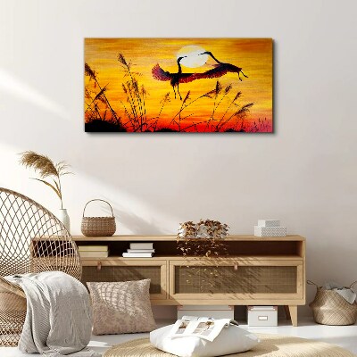 Obraz Canvas zwierzęta ptaki zachód słońca