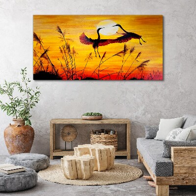 Obraz Canvas zwierzęta ptaki zachód słońca