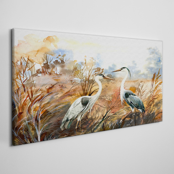 Obraz Canvas Sielanka wśród bocianów