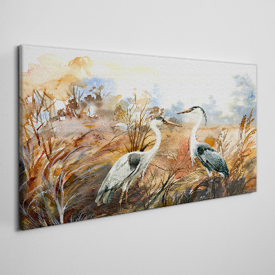 Obraz Canvas Sielanka wśród bocianów