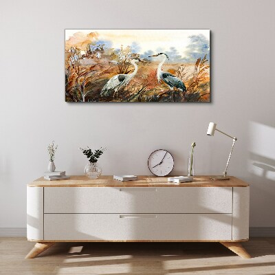 Obraz Canvas Sielanka wśród bocianów
