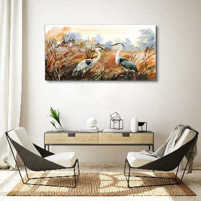 Obraz Canvas Sielanka wśród bocianów