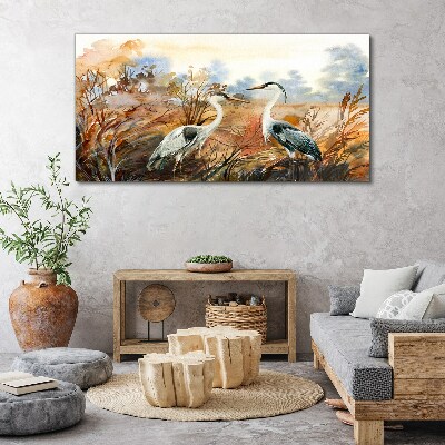 Obraz Canvas Sielanka wśród bocianów