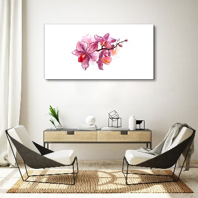 Obraz na Płótnie Różowe orchidee na tle bieli