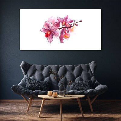 Obraz na Płótnie Różowe orchidee na tle bieli
