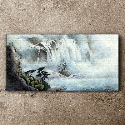 Obraz Canvas rzeka woda wodospad drzewa