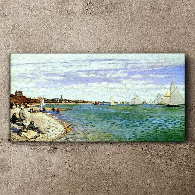 Obraz Canvas Nadmorski pejzaż z żaglówkami