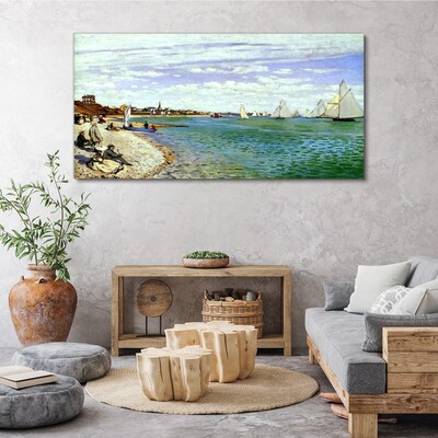 Obraz Canvas Nadmorski pejzaż z żaglówkami