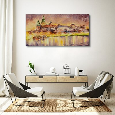 Obraz Canvas Złote refleksy nad rzeką
