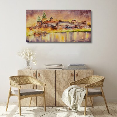 Obraz Canvas Złote refleksy nad rzeką