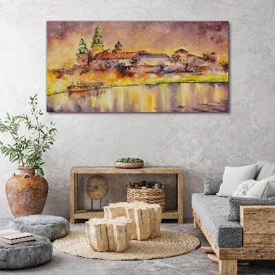 Obraz Canvas Złote refleksy nad rzeką