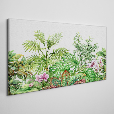 Obraz Canvas Nowoczesny kwiaty liście