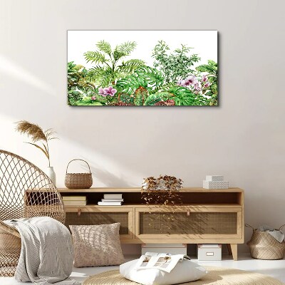 Obraz Canvas Nowoczesny kwiaty liście