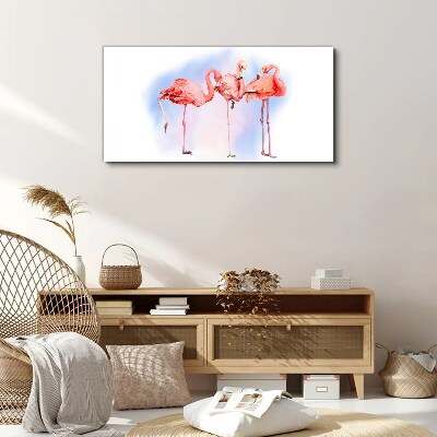 Obraz na Płótnie zwierzęta ptaki flamingi