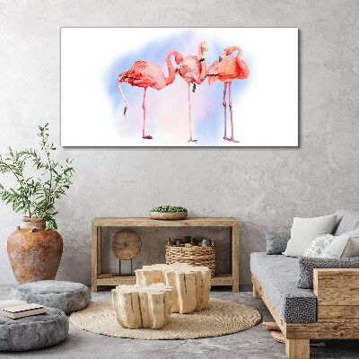 Obraz na Płótnie zwierzęta ptaki flamingi