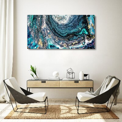 Obraz Canvas Kosmiczne fale w odcieniach niebieskiego