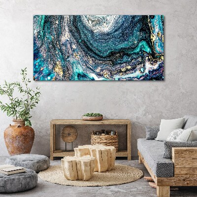 Obraz Canvas Kosmiczne fale w odcieniach niebieskiego