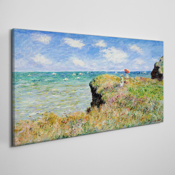 Obraz Canvas Spacer po klifie w Pourville Claude Monet