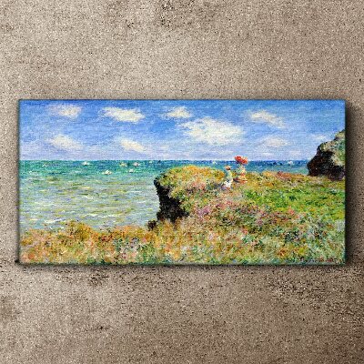 Obraz Canvas Spacer po klifie w Pourville Claude Monet