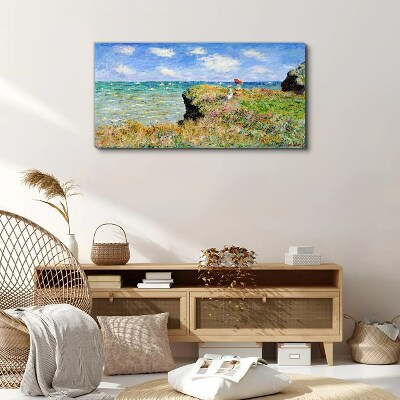 Obraz Canvas Spacer po klifie w Pourville Claude Monet