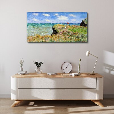 Obraz Canvas Spacer po klifie w Pourville Claude Monet