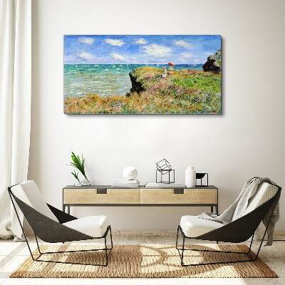 Obraz Canvas Spacer po klifie w Pourville Claude Monet