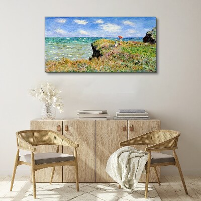 Obraz Canvas Spacer po klifie w Pourville Claude Monet