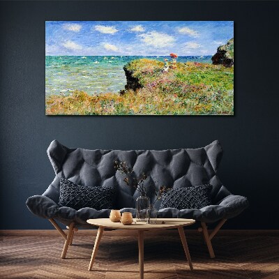 Obraz Canvas Spacer po klifie w Pourville Claude Monet