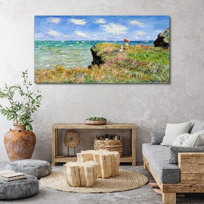 Obraz Canvas Spacer po klifie w Pourville Claude Monet