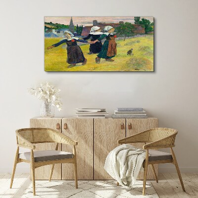 Obraz Canvas Tańczące dziewczyny na wsi