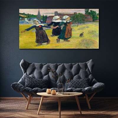 Obraz Canvas Tańczące dziewczyny na wsi