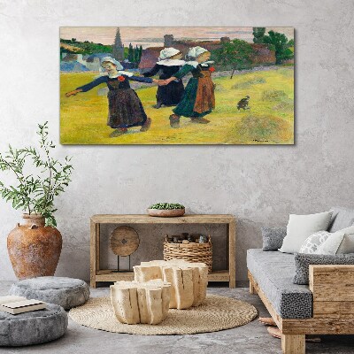Obraz Canvas Tańczące dziewczyny na wsi