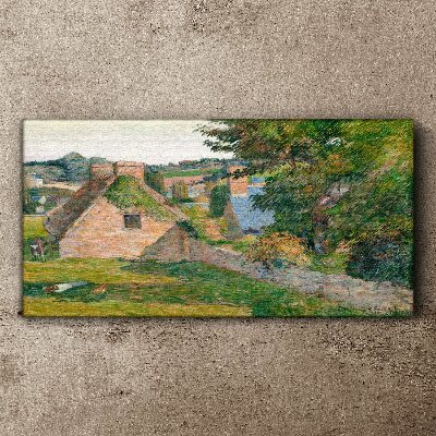 Obraz Canvas Wiejska sceneria z chatkami