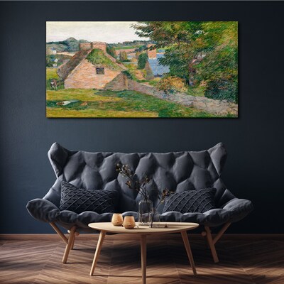 Obraz Canvas Wiejska sceneria z chatkami