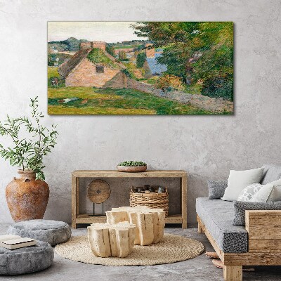 Obraz Canvas Wiejska sceneria z chatkami