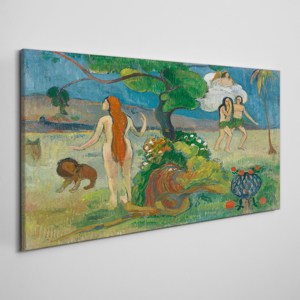 Obraz Canvas Rajski krajobraz z postaciami