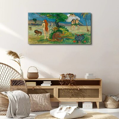 Obraz Canvas Rajski krajobraz z postaciami