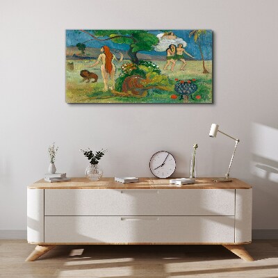 Obraz Canvas Rajski krajobraz z postaciami