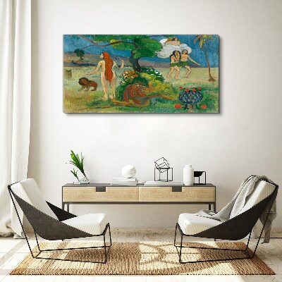 Obraz Canvas Rajski krajobraz z postaciami