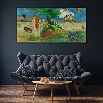 Obraz Canvas Rajski krajobraz z postaciami