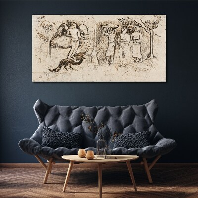 Obraz Canvas Mitologiczne sceny z aniołem i zwierzętami